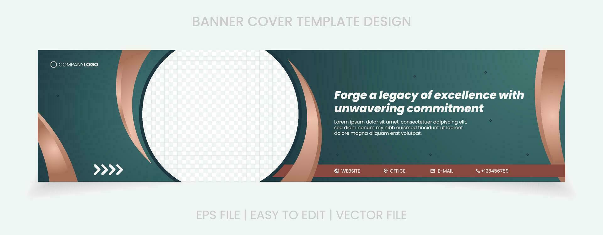 business banner company cover social media template design vector