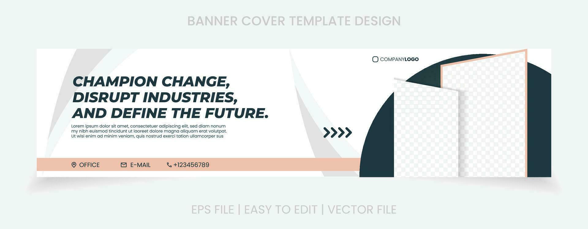 business banner company cover social media template design vector