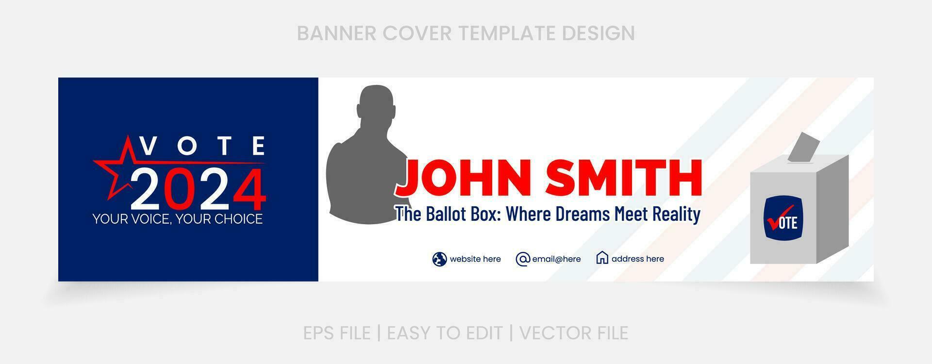 banner election template design cover social media vector