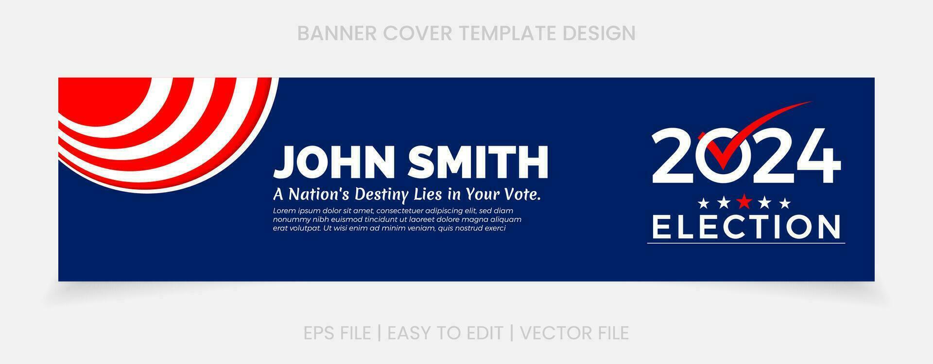 banner election template design cover social media vector