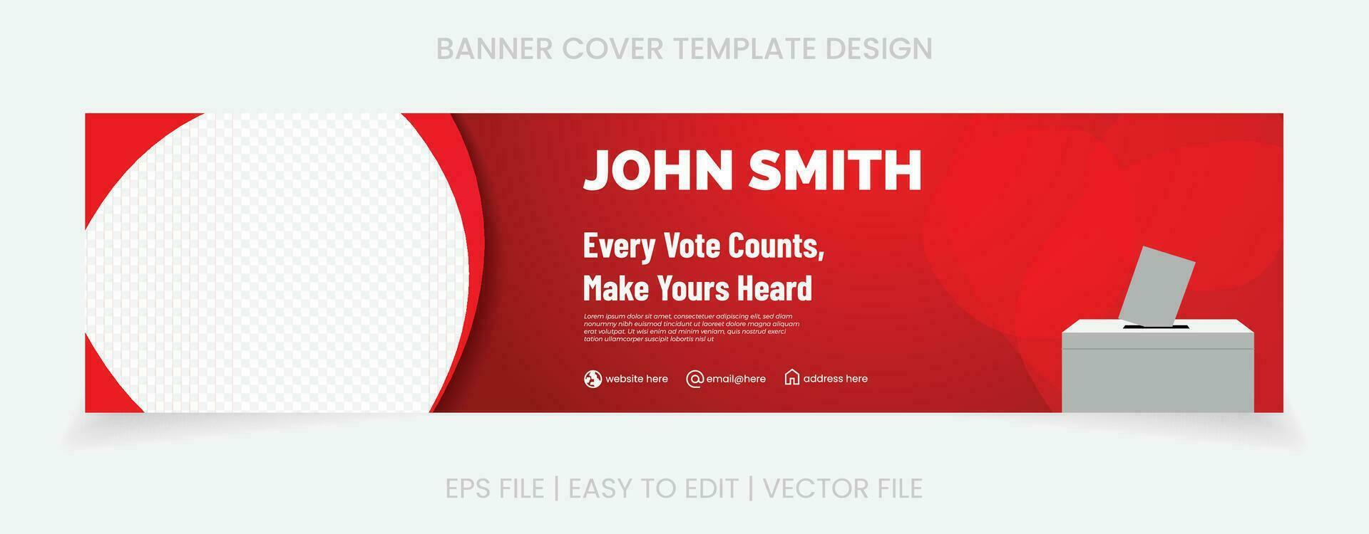 banner election template design cover social media vector