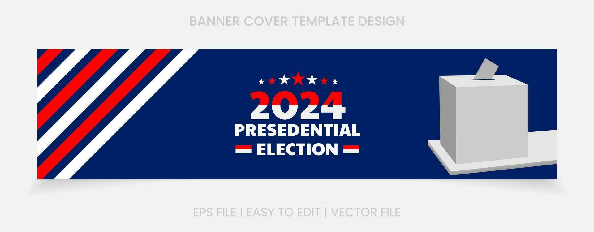 banner election template design cover social media vector