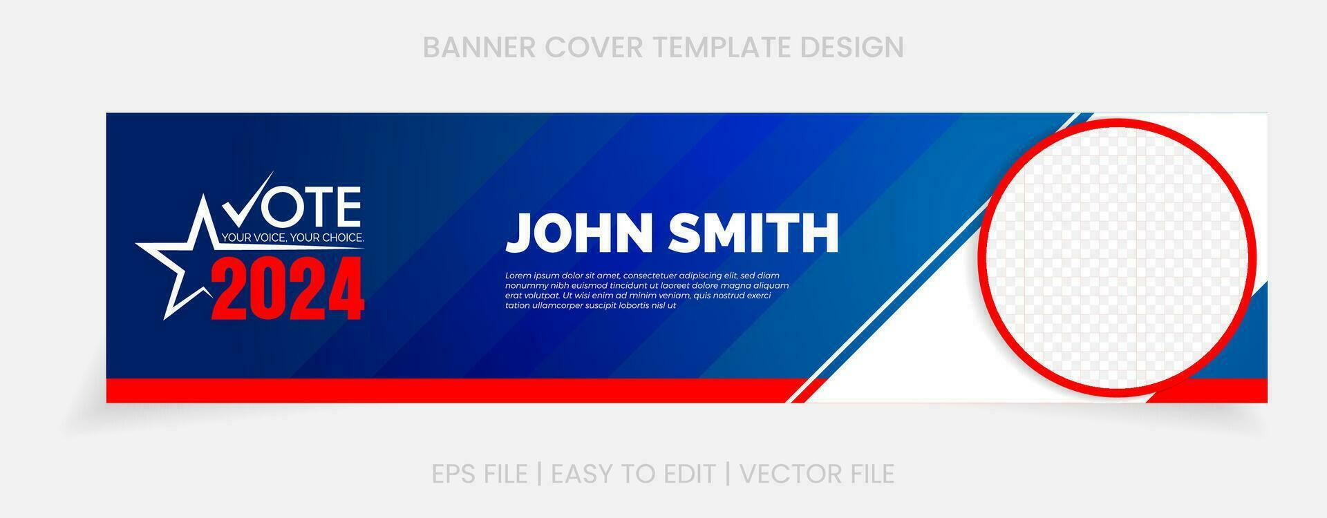 banner election template design cover social media vector