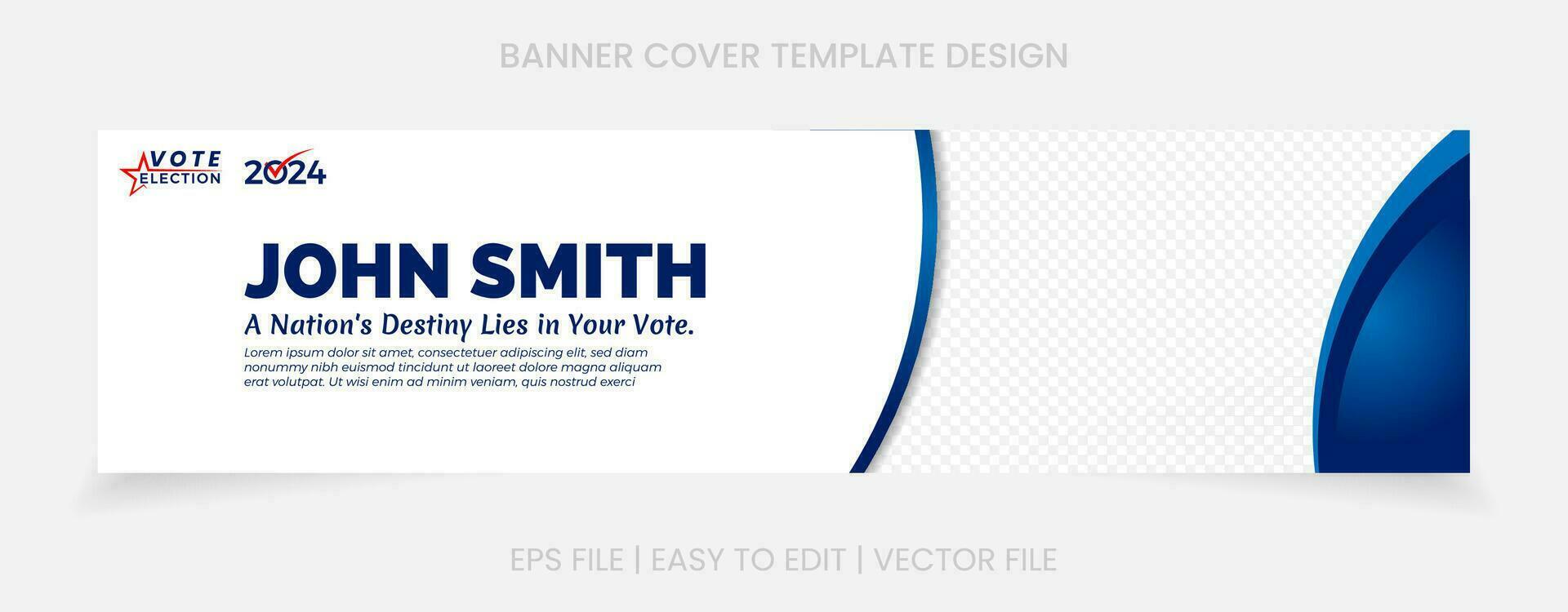 banner election template design cover social media vector