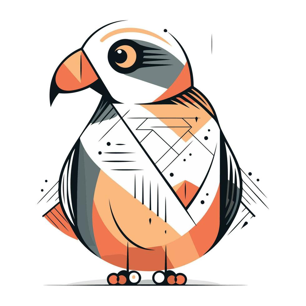 Penguin vector illustration. Isolated on a white background.