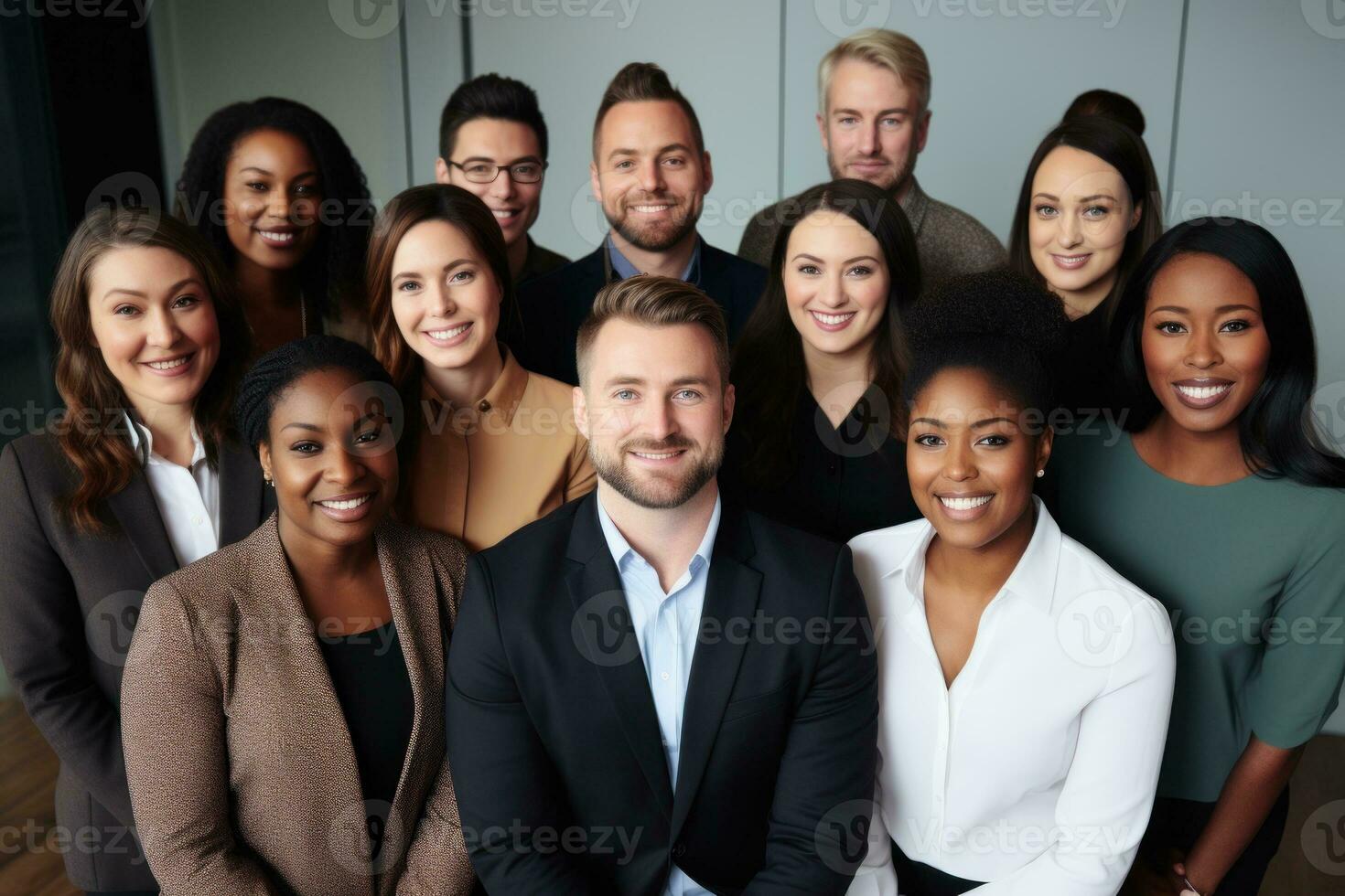 grupo de diferente etnias internacional día oficina antecedentes. generativo ai foto