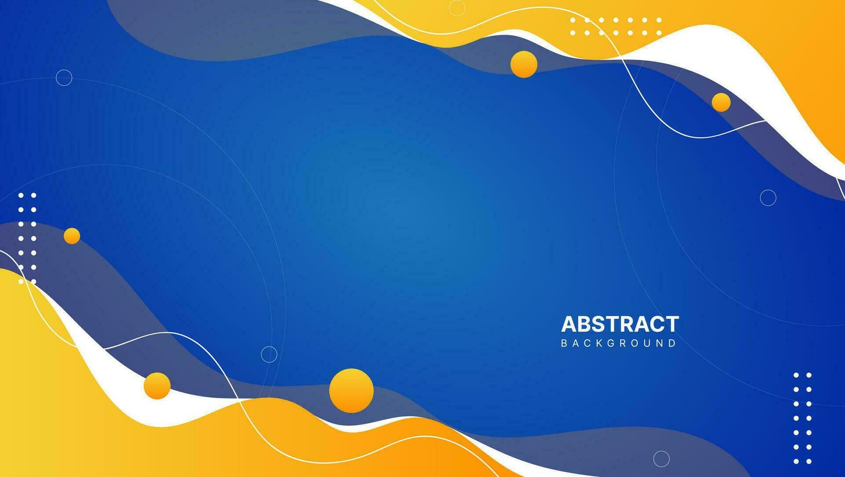 abstract fluid background with blue and yellow color. vector illustration