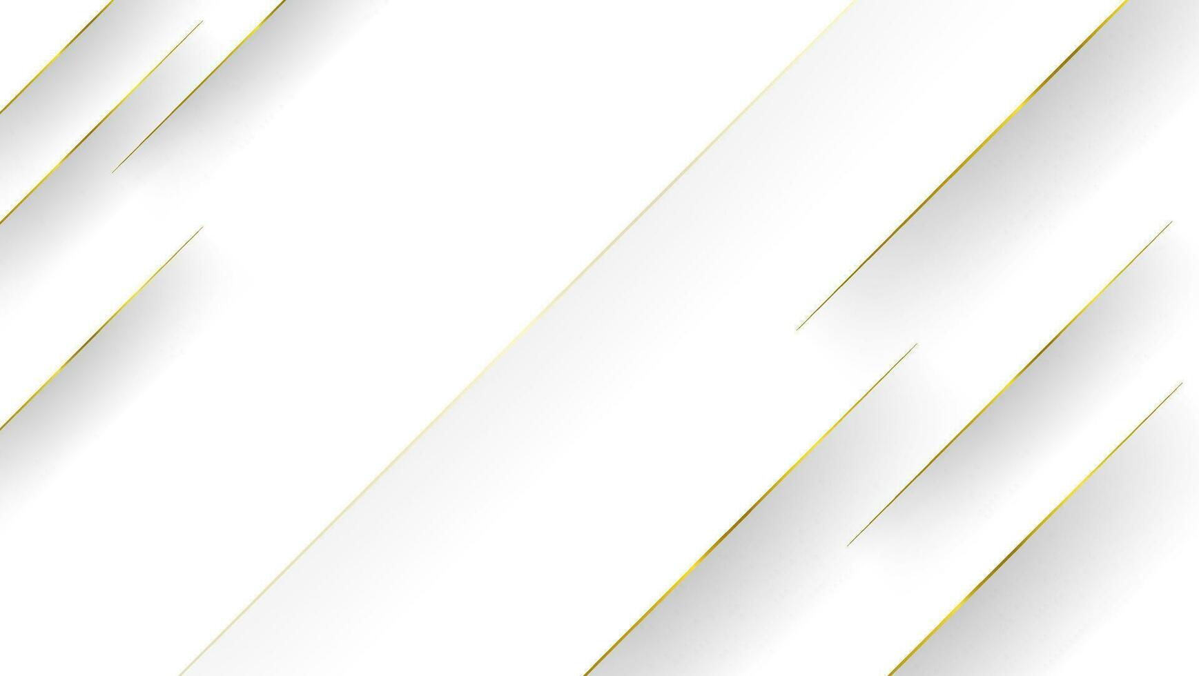 abstract white background with diagonal golden lines composition vector