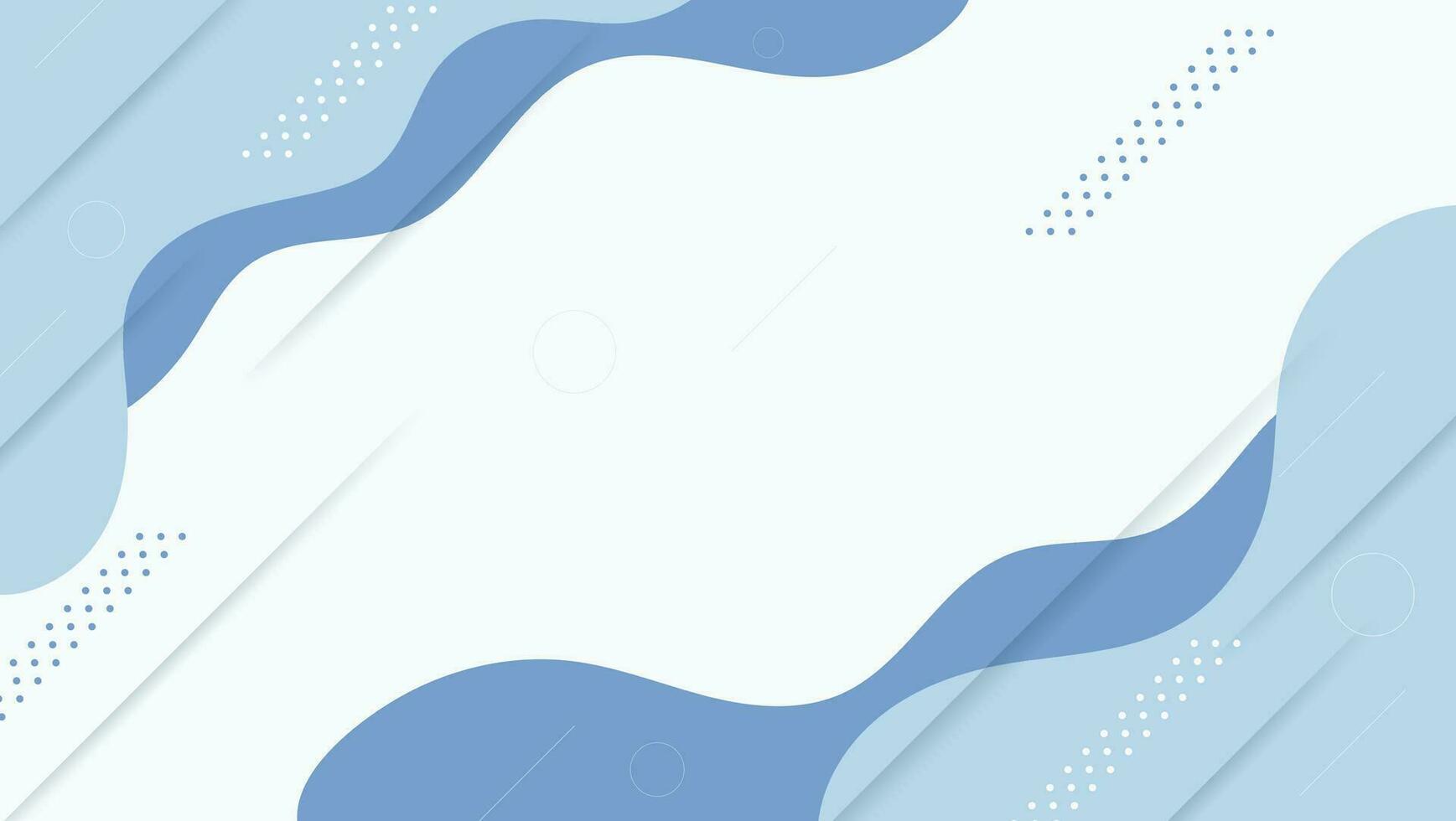 Abstract Memphis Background blue  wavy shapes. vector illustration