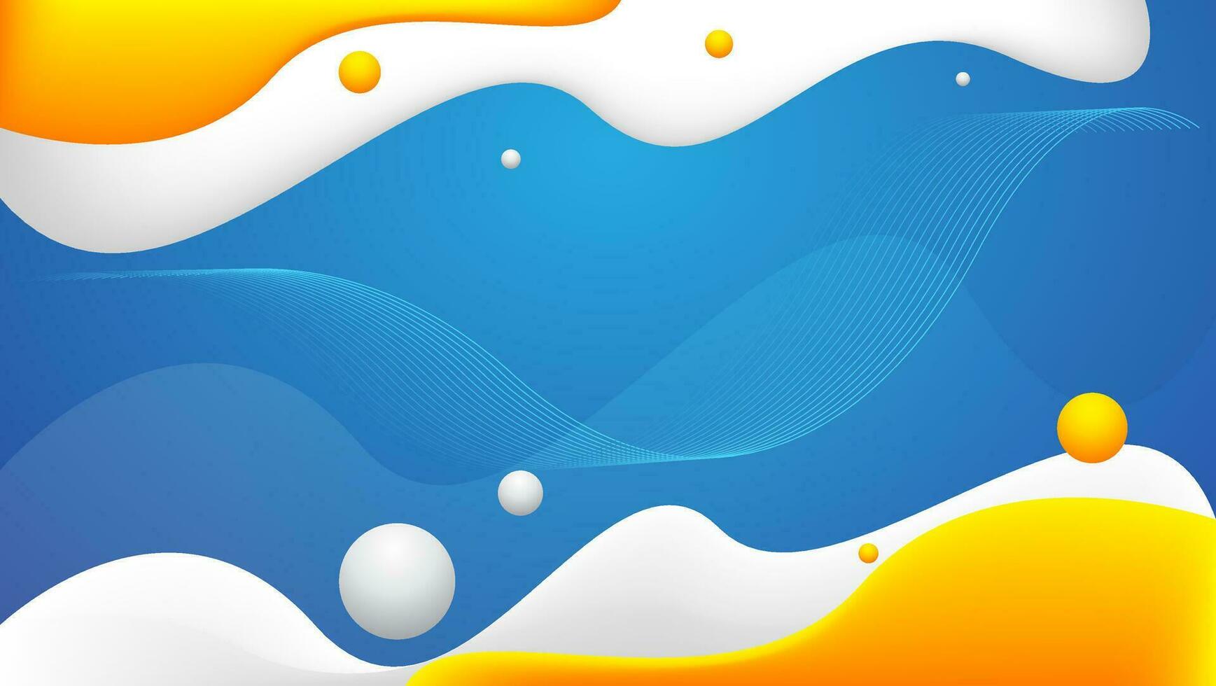 resumen ola antecedentes con azul y naranja o amarillo color. vector ilustración