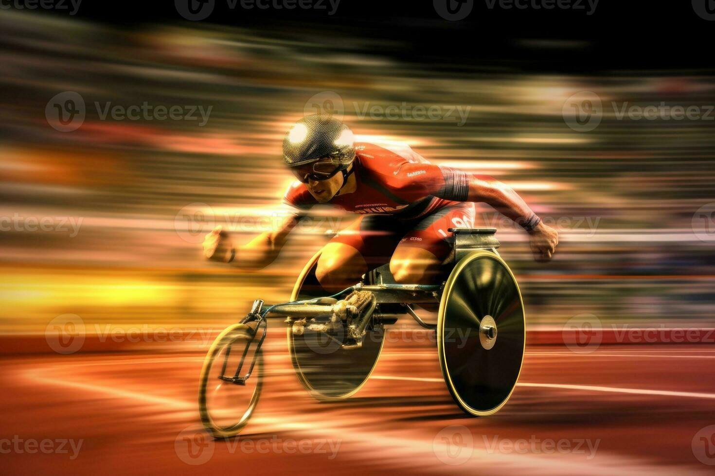 Wheelchair Speed Create an illustration that portrays a close up. Generative AI photo