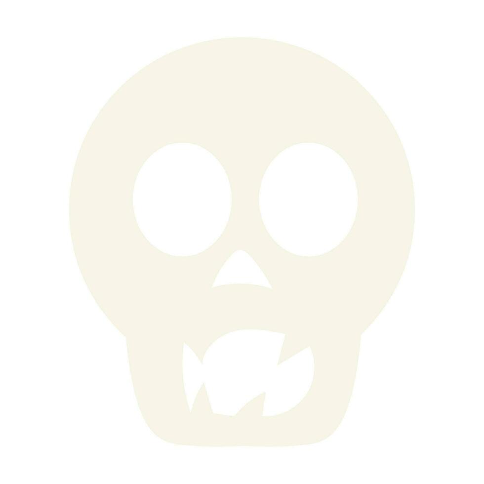 Halloween Flat Vampire Skull Icon vector