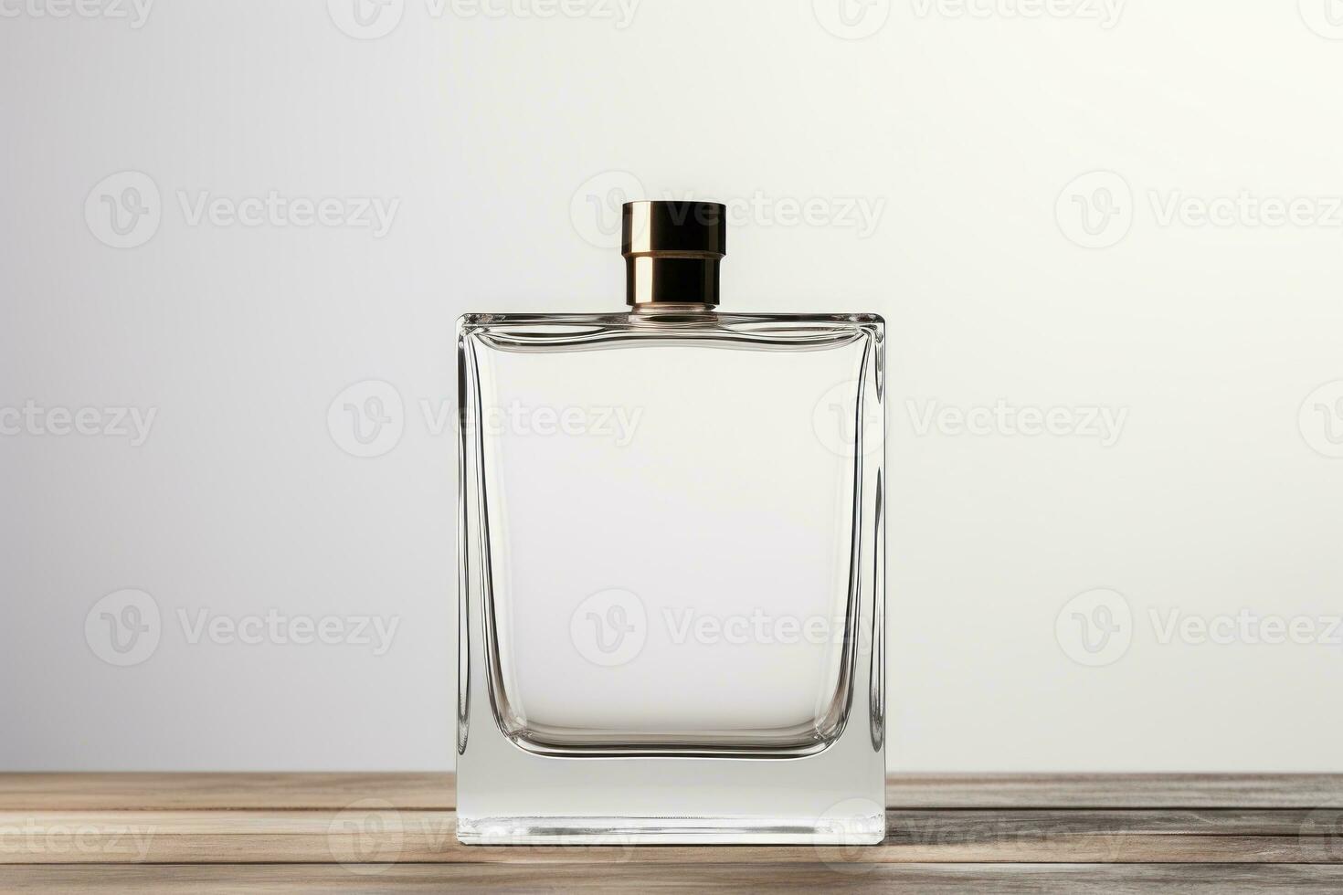 Mockup empty blank perfume bottle glass white. Generative AI photo
