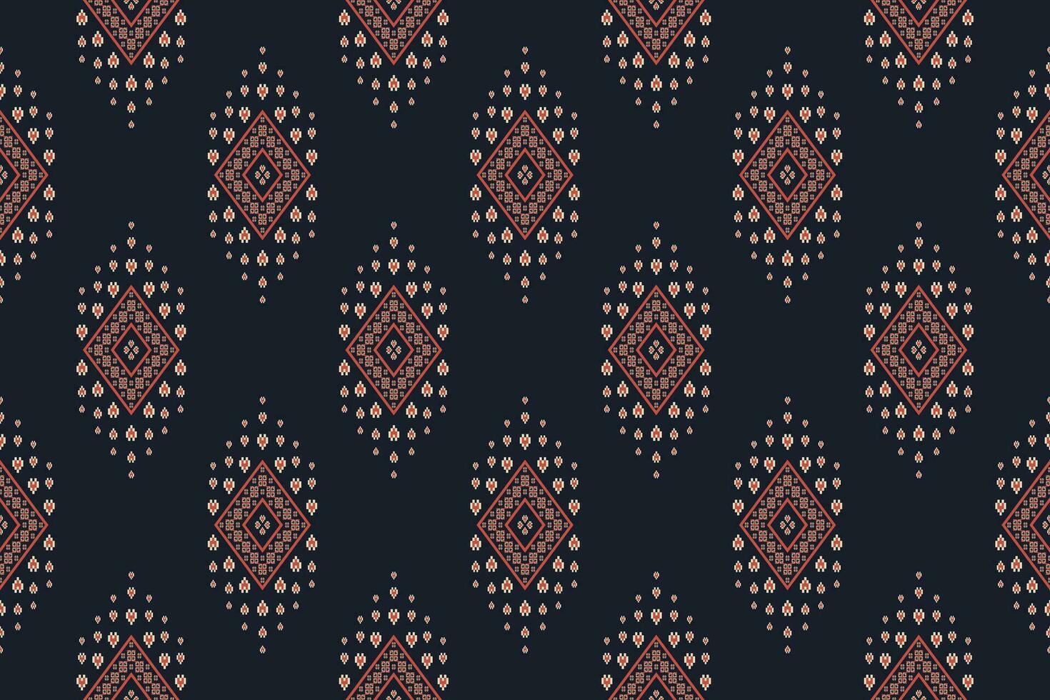 Ethnic traditional geometric pattern. Ethnic geometric diamond shape seamless pattern traditional style. Ethnic geometric pattern use for textile, wallpaper, cushion, quilt, upholstery, etc. vector