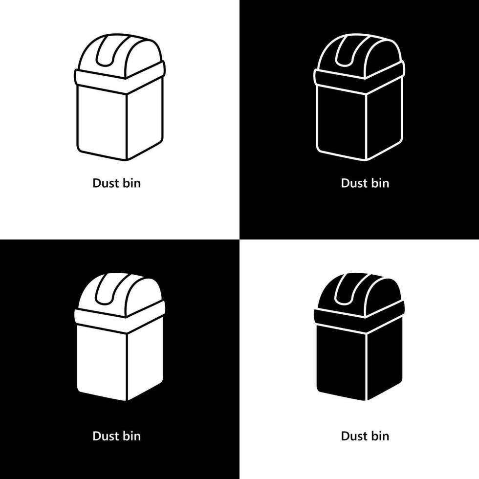 dust bin. garbage trash icon illustration vector