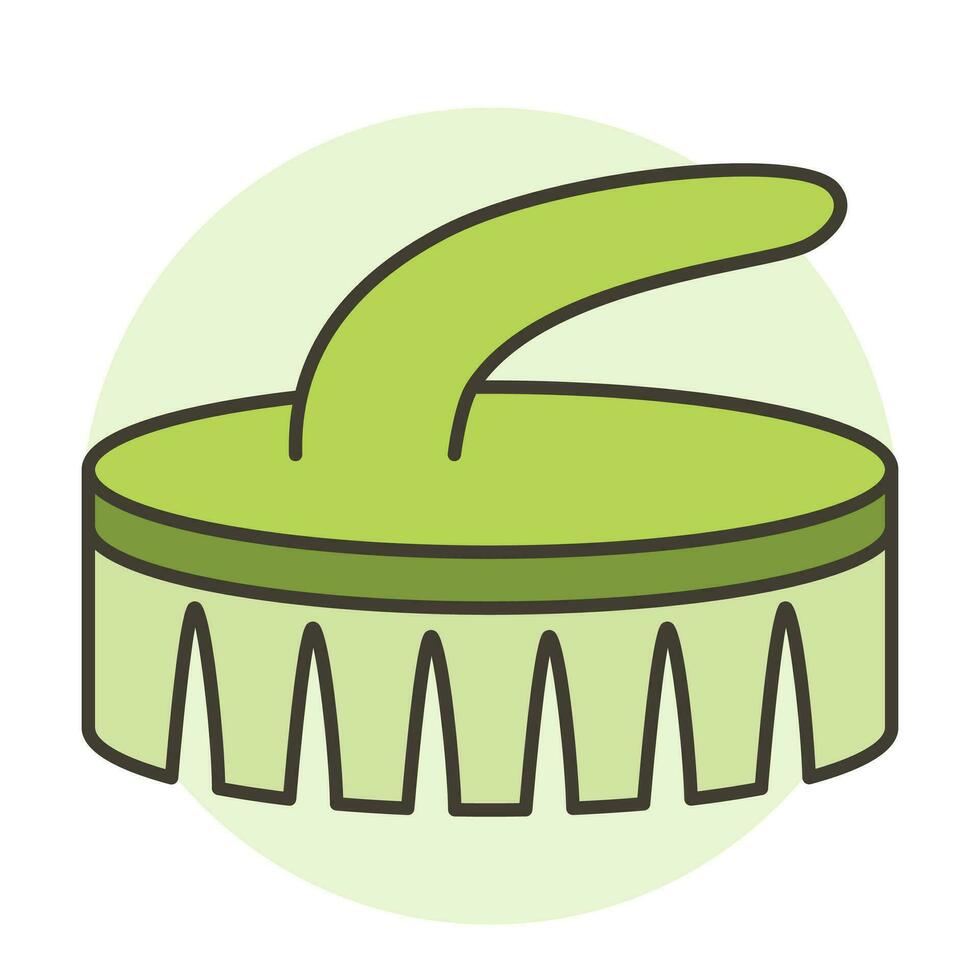 fregar cepillar. limpieza cepillo icono logo vector ilustración