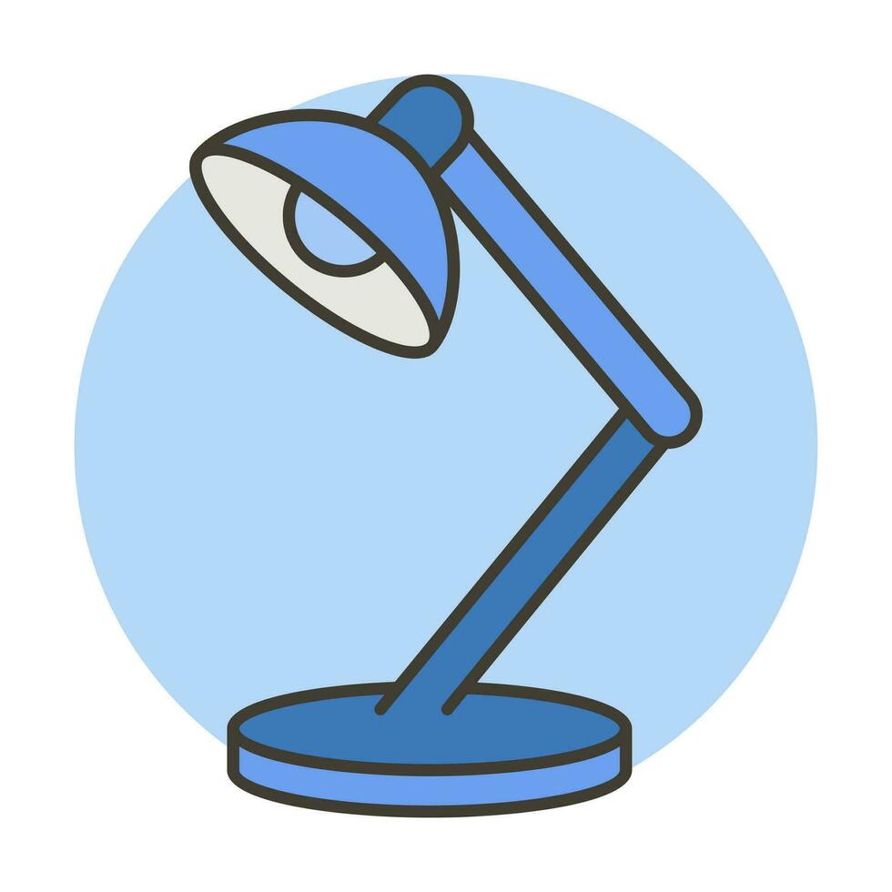 Desk Lamp. Electricity Bulb Icon Vector Illustration