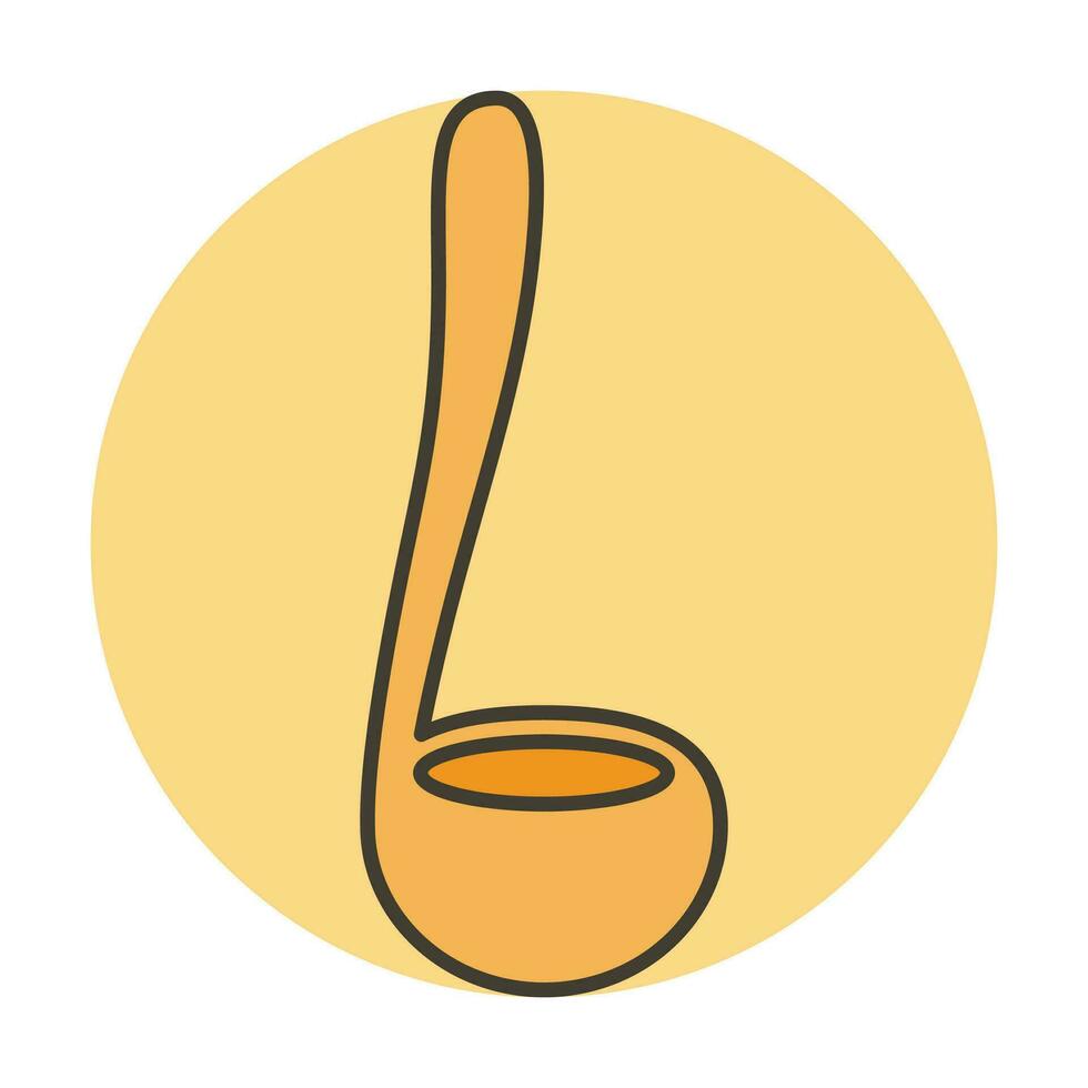 Ladle Kitchenware Icon Logo Vector Illustration