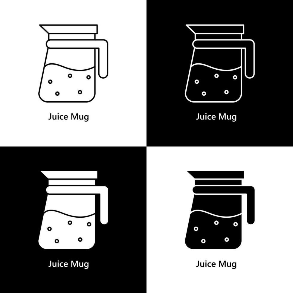 jugo jarra batería de cocina icono logo ilustración vector