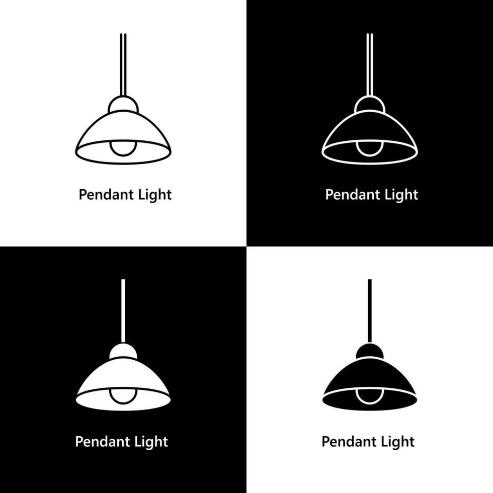 Pendant Light Icon Logo illustration vector