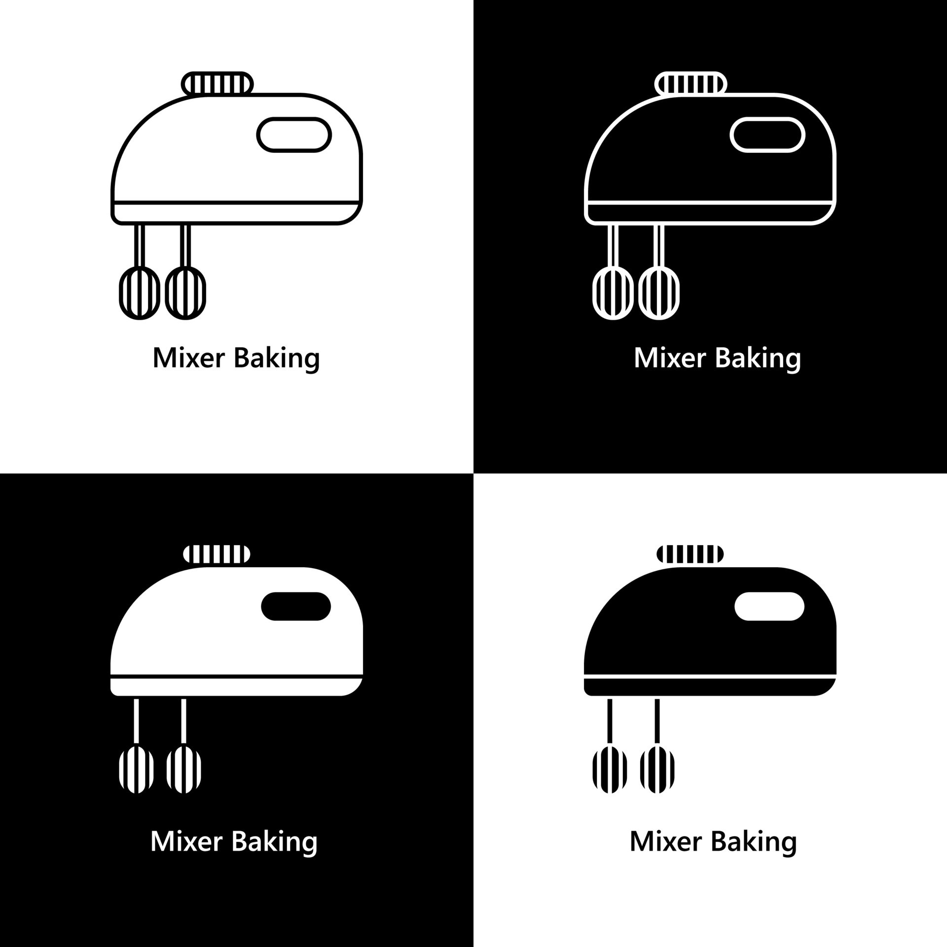 Mixer Baking kitchenware Icon Logo illustration 33646038 Vector Art at