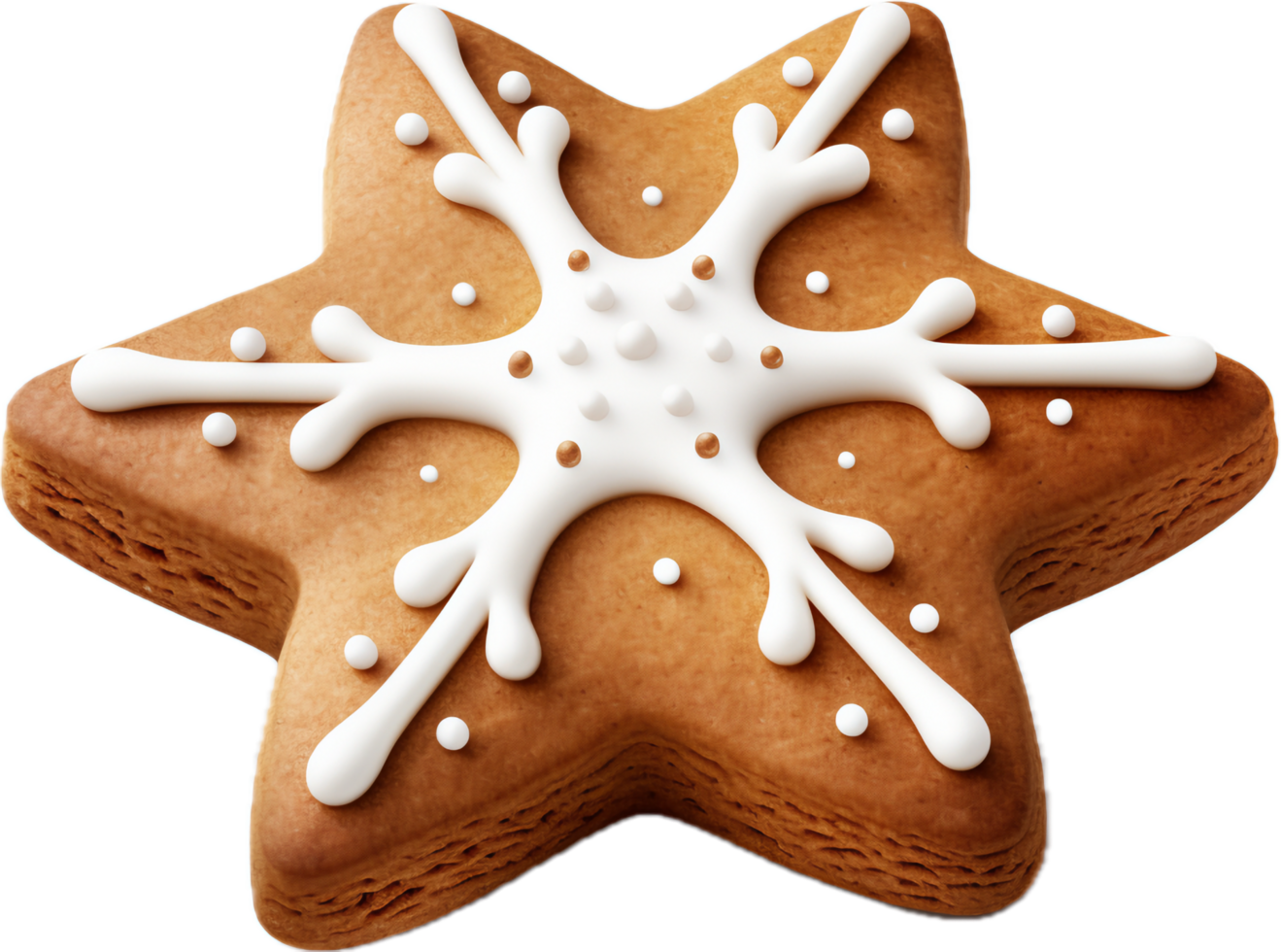 Gingerbread star cookies png with AI generated.