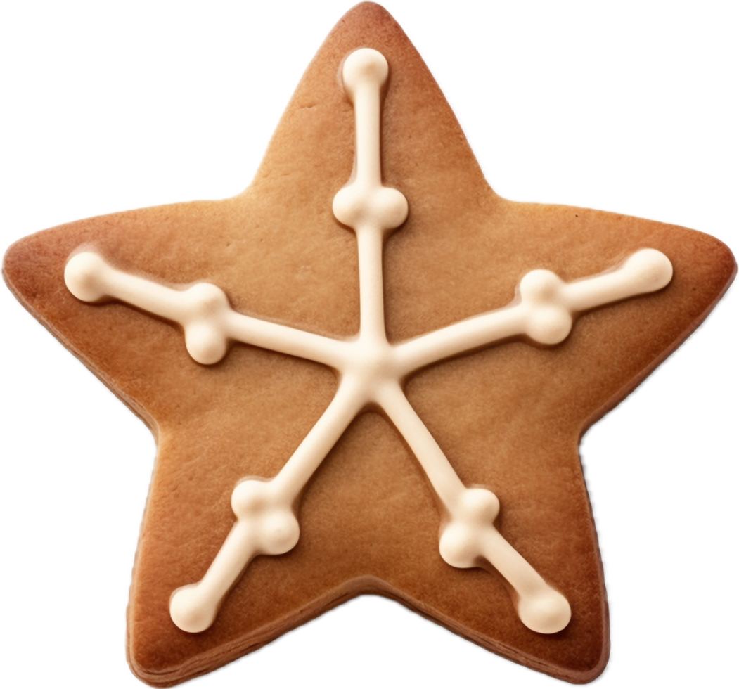 pan de jengibre estrella galletas png con ai generado.