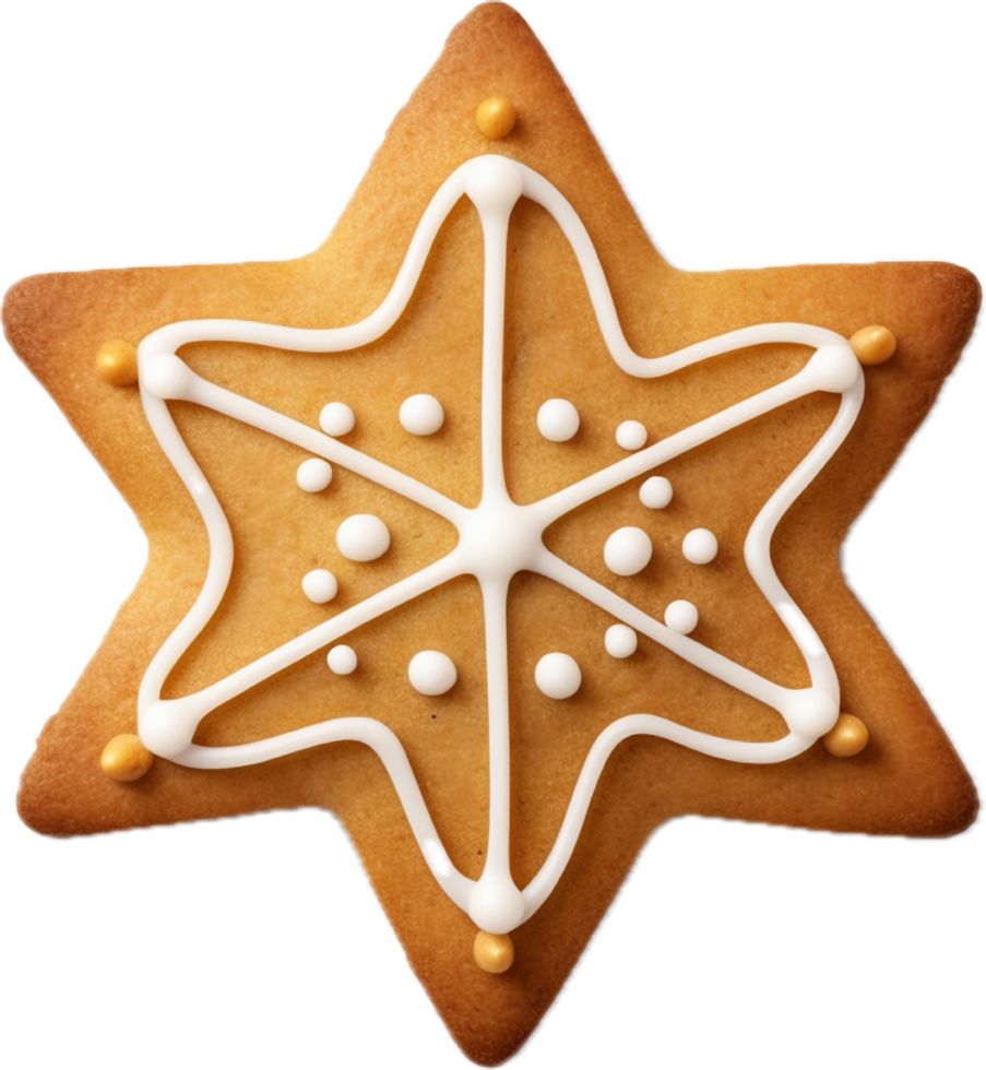Gingerbread star cookies png with AI generated.