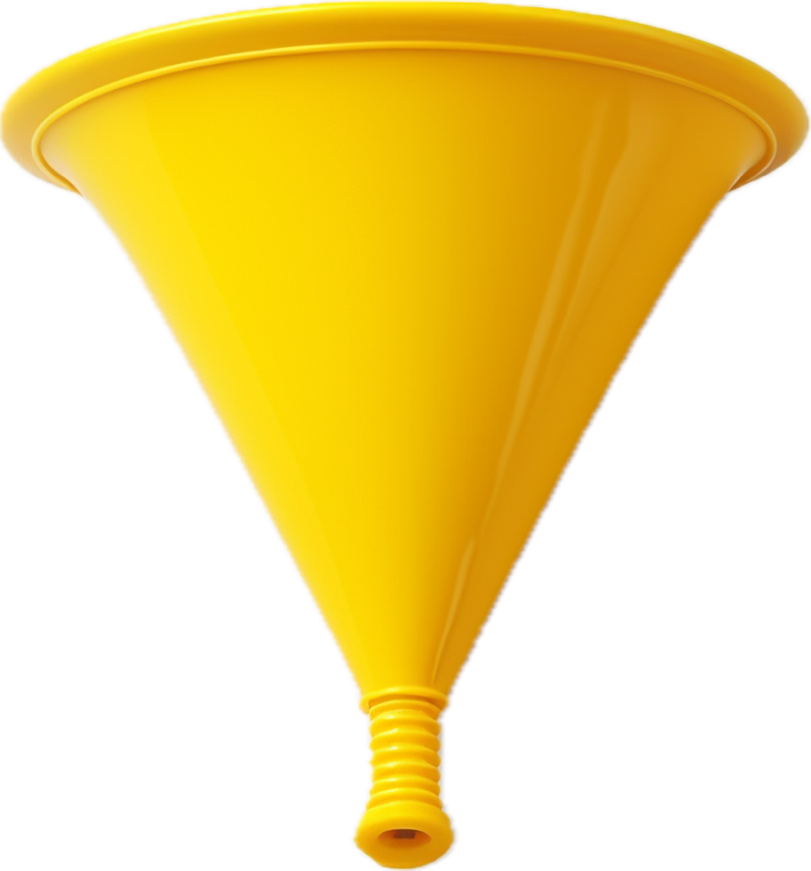 Plastic funnel png with AI generated.