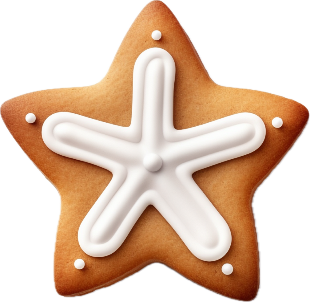 Gingerbread star cookies png with AI generated.