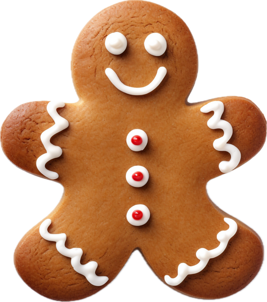 Gingerbread man cookie png with AI generated.