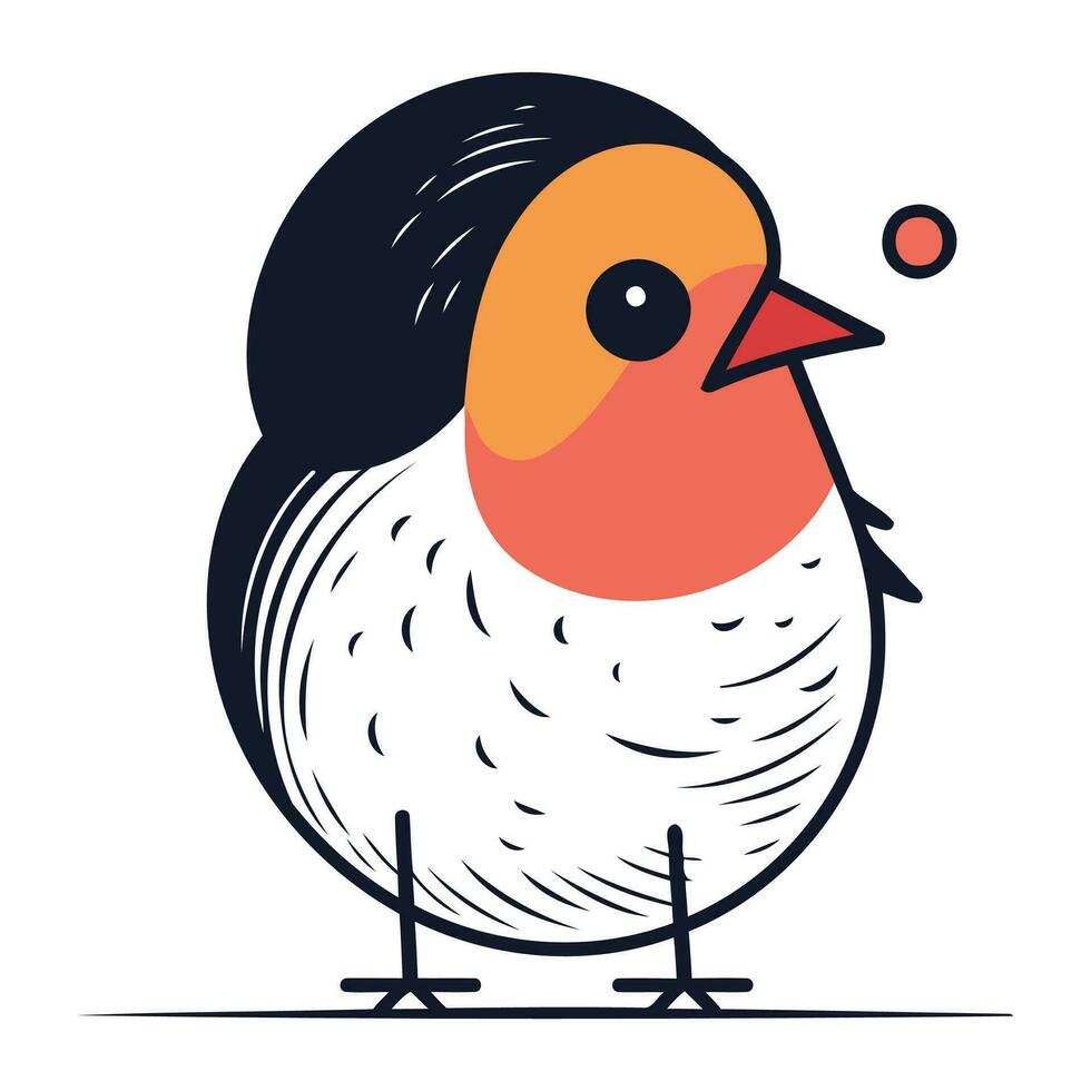 vector ilustración de un linda pequeño pingüino en un blanco antecedentes.