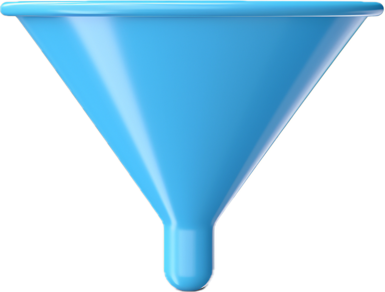 Plastic funnel png with AI generated.