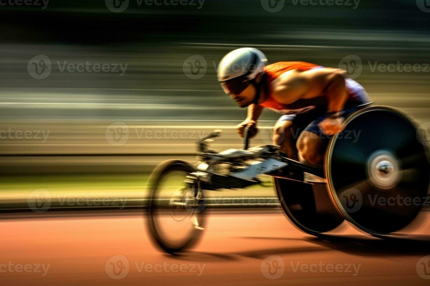 Wheelchair Speed Create an illustration that portrays a close up. Generative AI photo