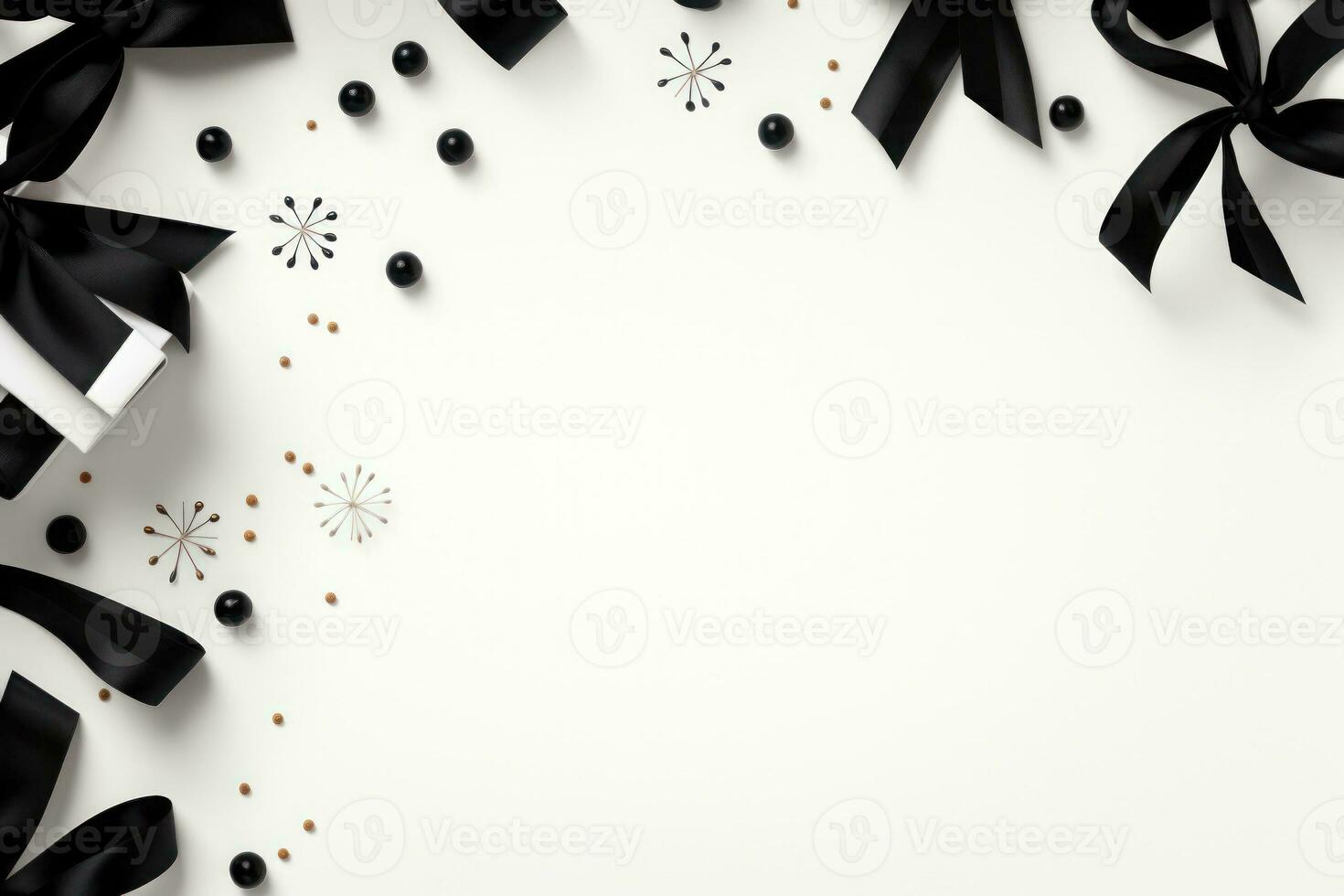 Black Friday promotion poster with white background. Generative AI photo