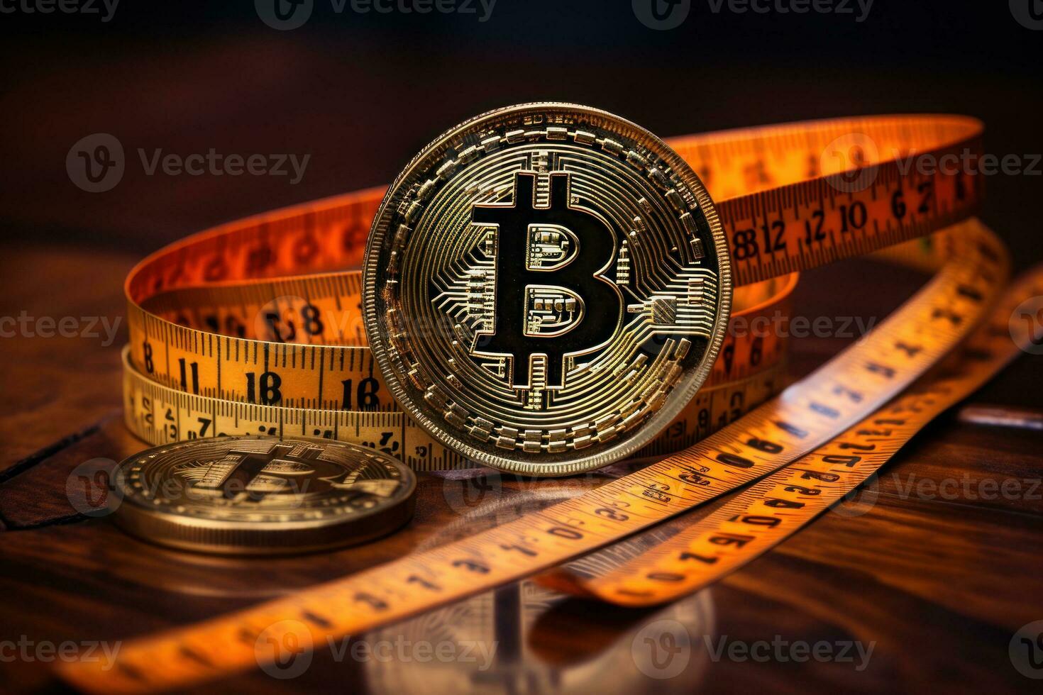 Digital and Cryptocurrency Concept. bitcoin is the ruler. Generative AI photo