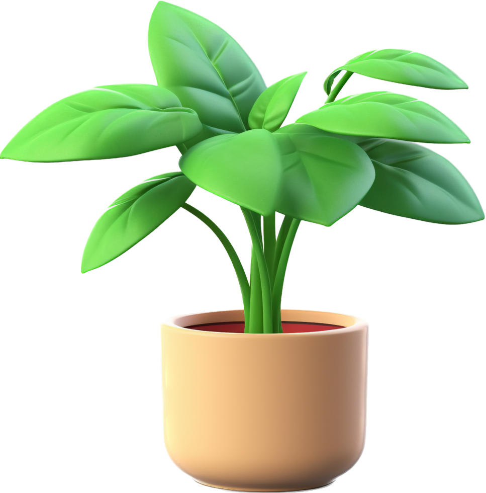 Potted plant png with AI generated.