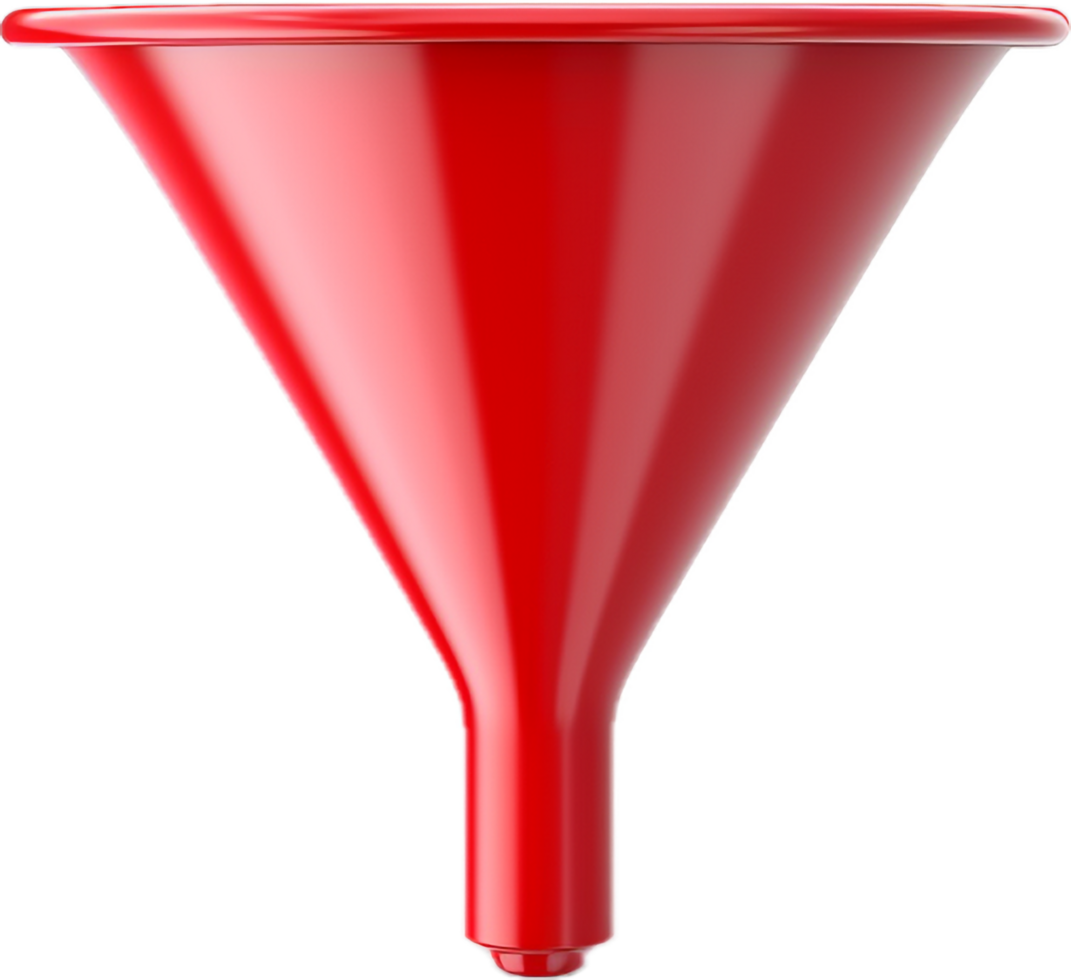 Plastic funnel png with AI generated.