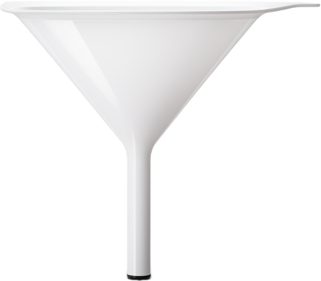 Plastic funnel png with AI generated.