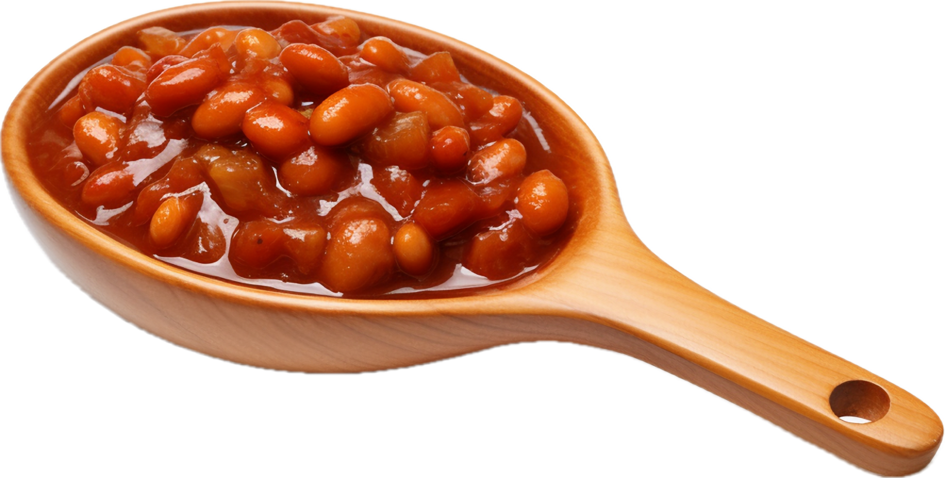 Baked beans in a spoon png with AI generated. 33647441 PNG
