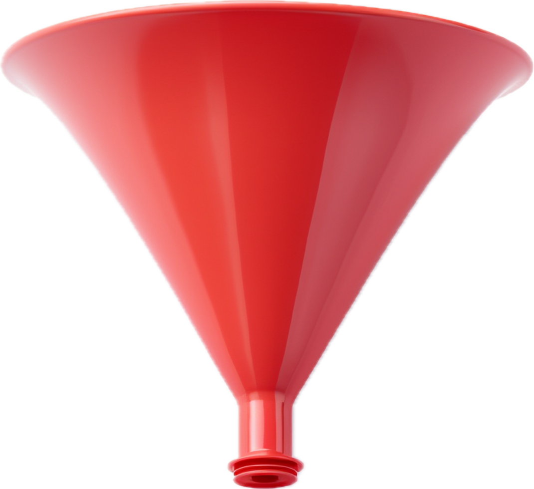 Plastic funnel png with AI generated.