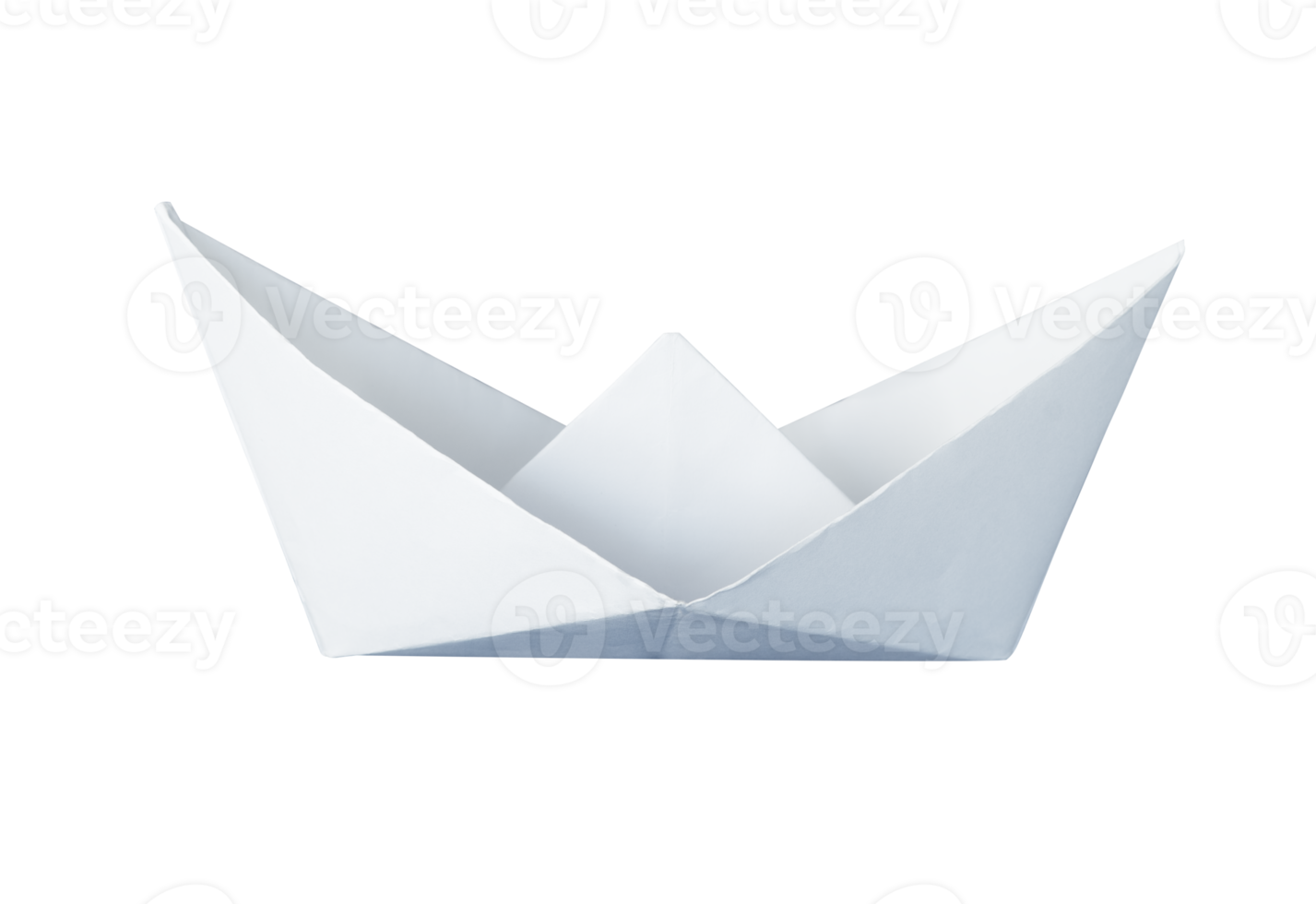 white origami paper boat isolated png