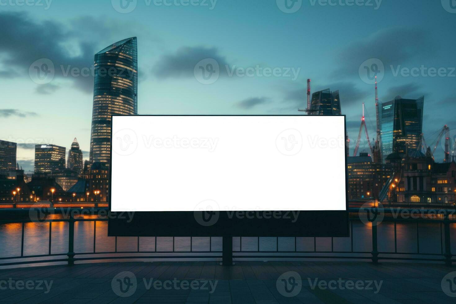 A large billboard in the middle of the city. Generaivr AI photo