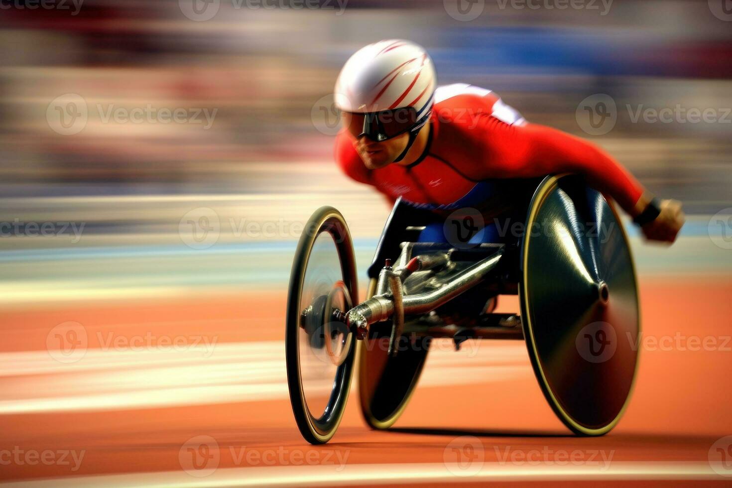 Wheelchair Speed Create an illustration that portrays a close up. Generative AI photo