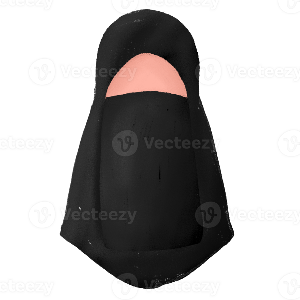 a black veil with niqab png