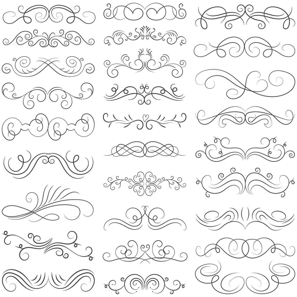 Vector graphic elements for design vector elements. Swirl elements decorative illustration