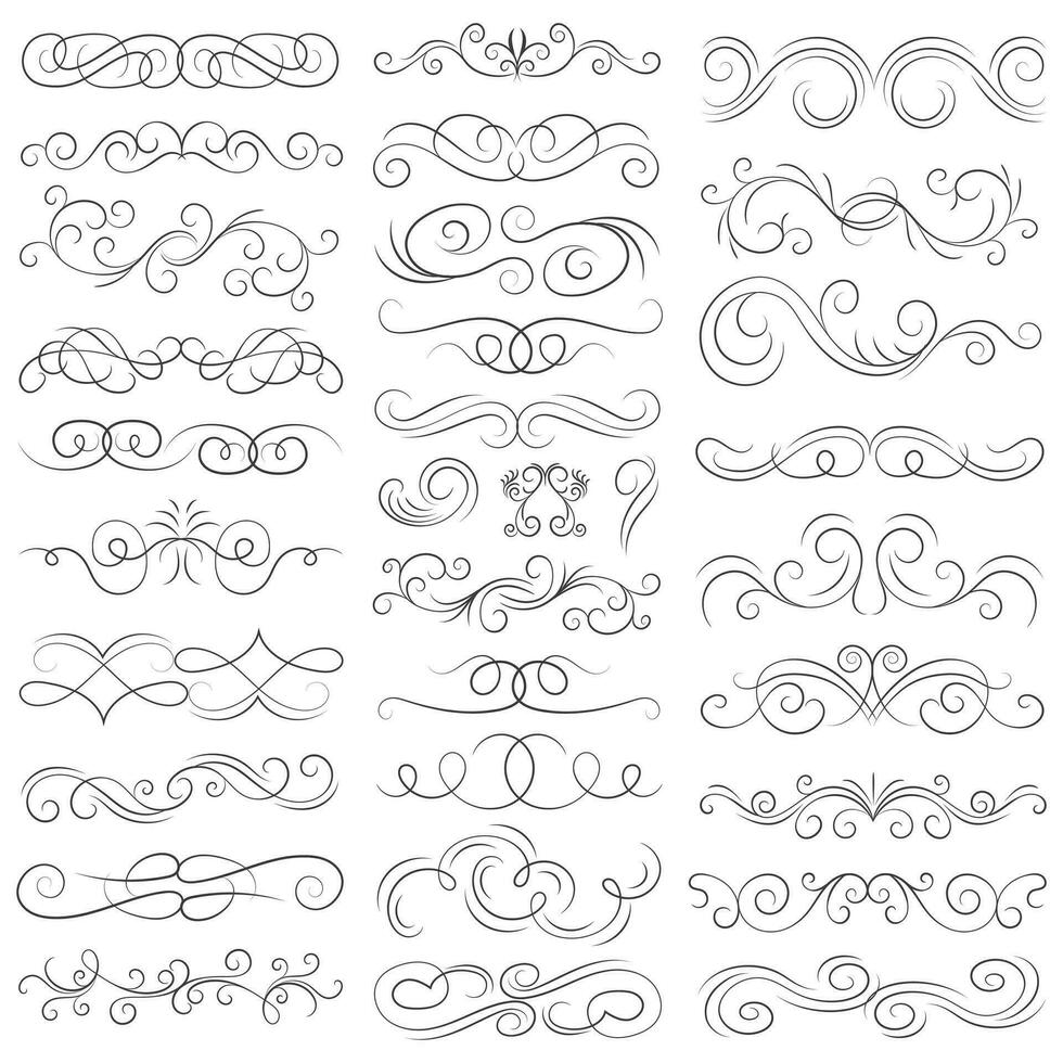 Vector graphic elements for design vector elements. Swirl elements decorative illustration