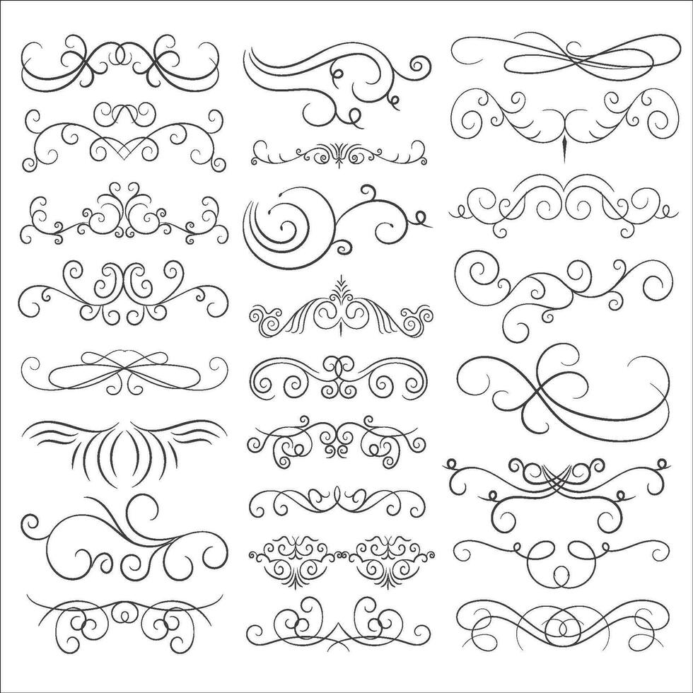 Vector graphic elements for design vector elements. Swirl elements decorative illustration