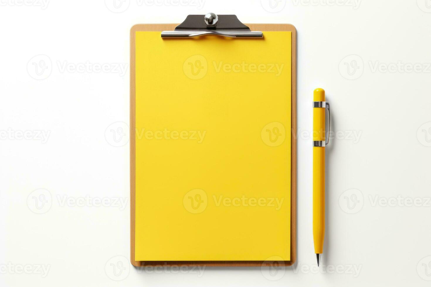 Priority list yellow edge light, white solid background. Generative AI photo