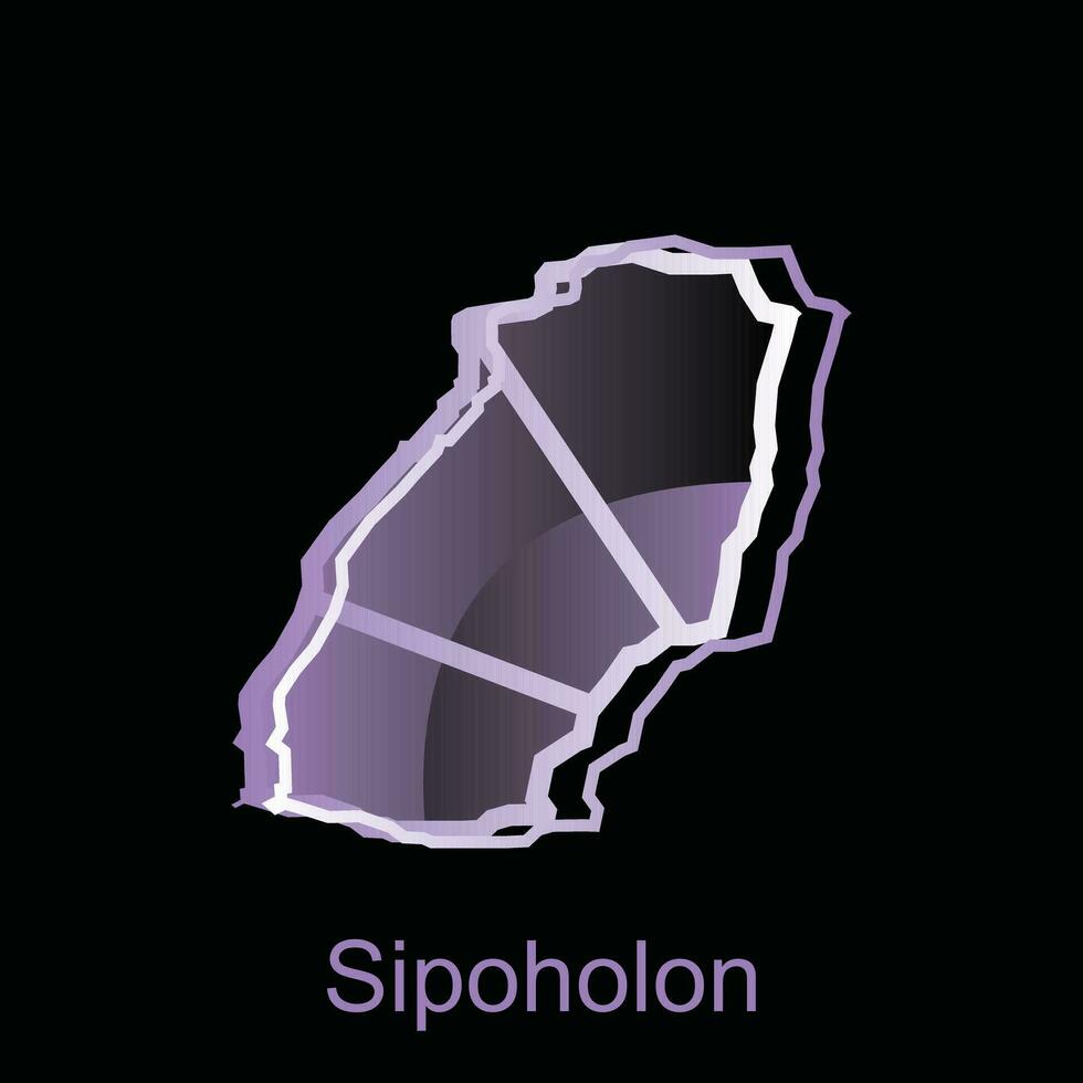 Map City of Sipoholon illustration design, World Map International vector template, suitable for your company